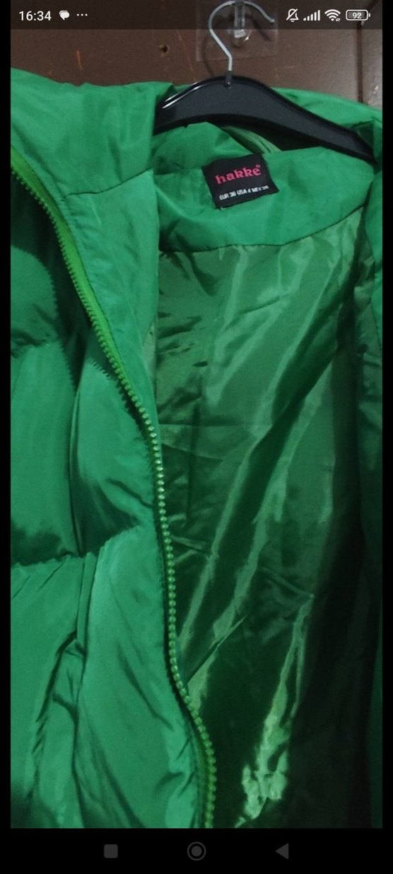 Kadın Yeşil Midi Kaban - Görsel 2