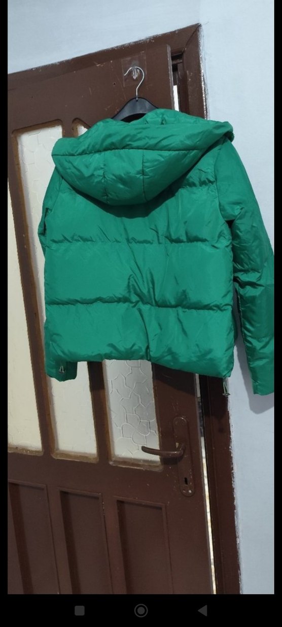 Kadın Yeşil Midi Kaban - Görsel 5