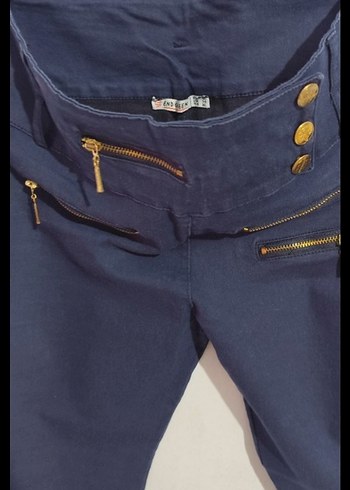 Kadın Lacivert Mini Denim Pantolon - Görsel 2