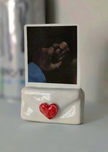 Diğer Kilden Mini Kalp Desenli Fotoğraf Tutucu
