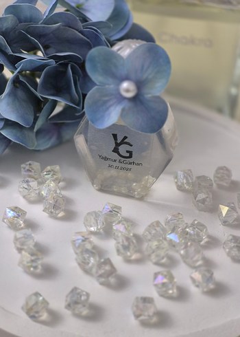 Mavi Çiçekli Nişan Nikah Söz Hediyelik - Görsel 3