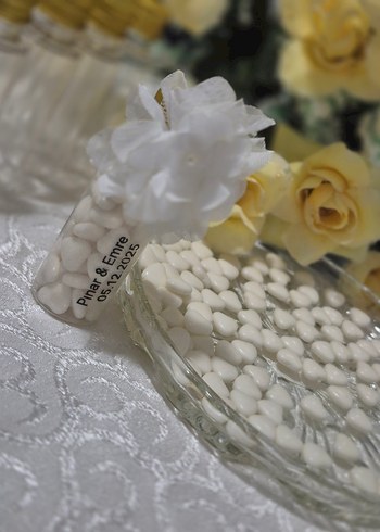 Kişiye Özel Beyaz Nikah Şekeri Nikah Söz Nişan hediyeliği - Görsel 2