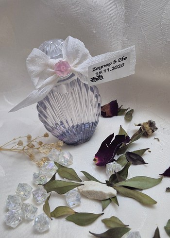 Kişiye Özel Şeffaf Şişe Nişan Nikah Söz Hediyesi - Görsel 2
