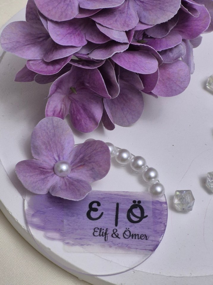 İnci detaylı Magnet Nişan hediyesi - Görsel 3