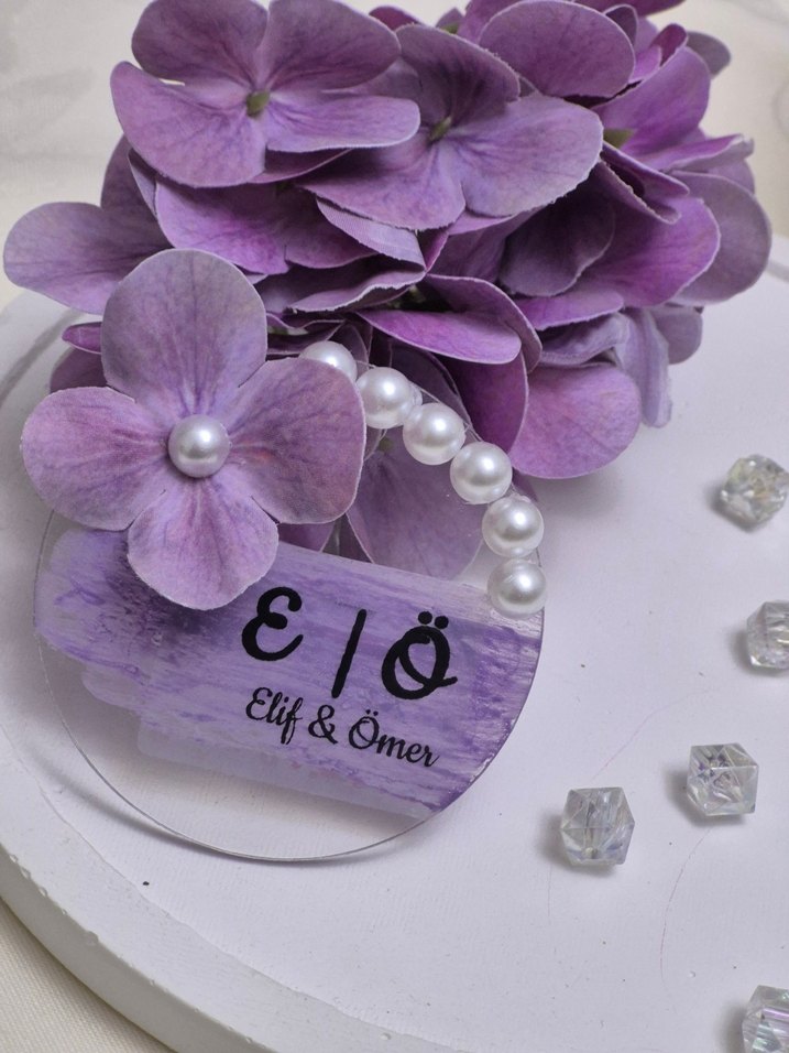 İnci detaylı Magnet Nişan hediyesi - Görsel 2