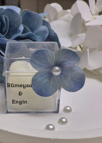 Mavi Çiçekli Nişan Hediyeliği - Görsel 2
