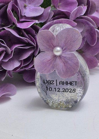 Mor Pastel Nikah Nişan Süsü - Görsel 2