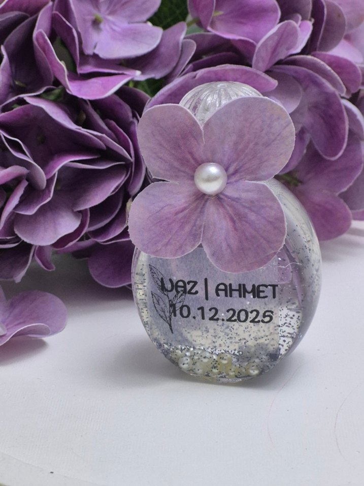 Mor Pastel Nikah Nişan Süsü - Görsel 2