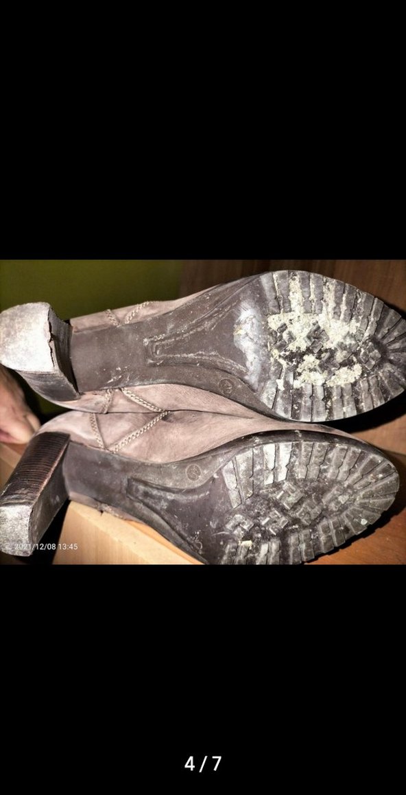 Bej Süet Kadın Dizüstü Topuklu Bot - Görsel 4