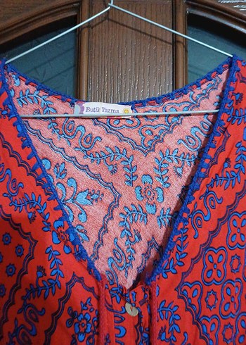 Renkli Püsküllü Bohem Uzun Elbise - Görsel 4