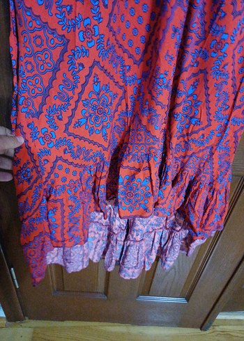 Renkli Püsküllü Bohem Uzun Elbise - Görsel 6