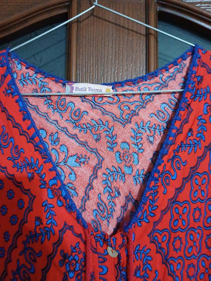 Renkli Püsküllü Bohem Uzun Elbise - Görsel 4