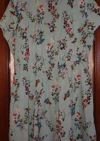 Turkuaz Midi Bohem Renkli Elbise - Görsel 8