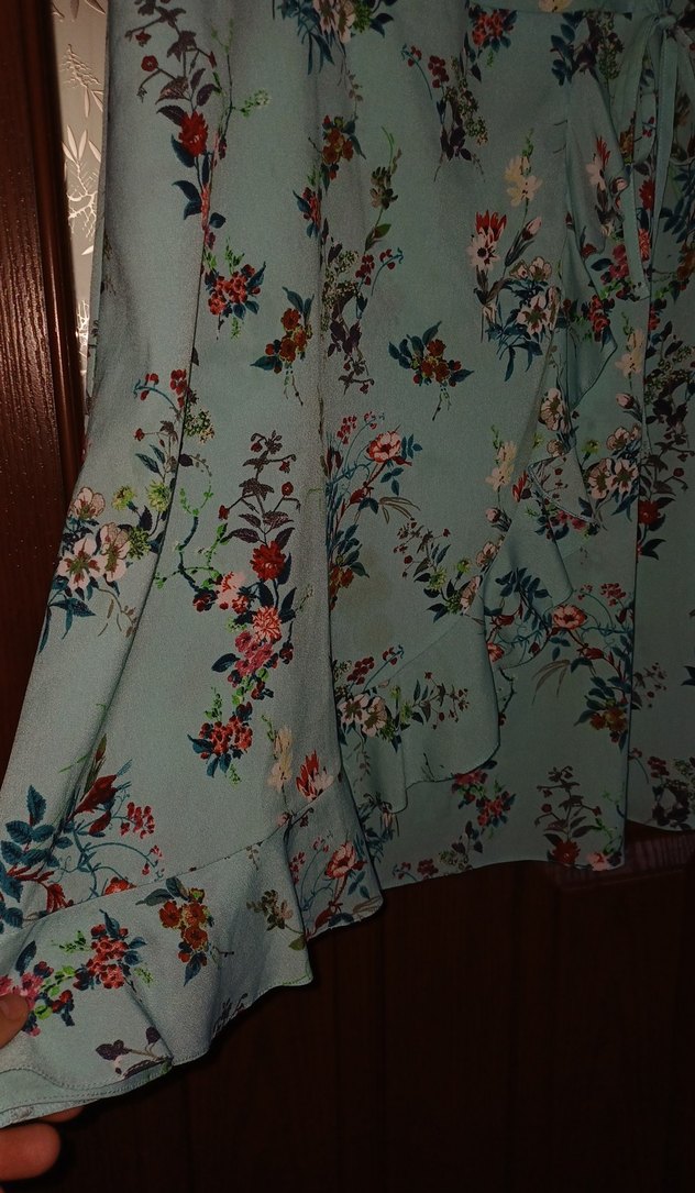 Turkuaz Midi Bohem Renkli Elbise - Görsel 2