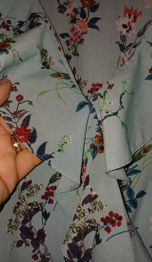 Turkuaz Midi Bohem Renkli Elbise - Görsel 5