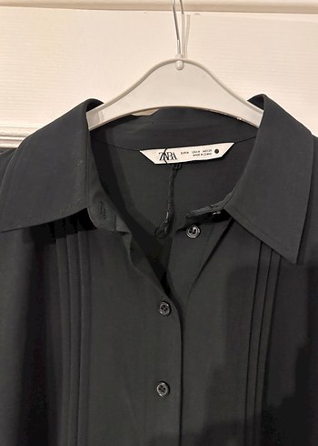 Siyah Pilili Uzun Keten Elbise - Görsel 2