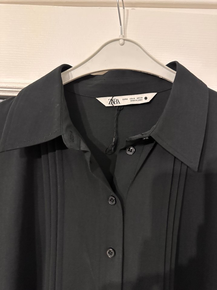 Siyah Pilili Uzun Keten Elbise - Görsel 2