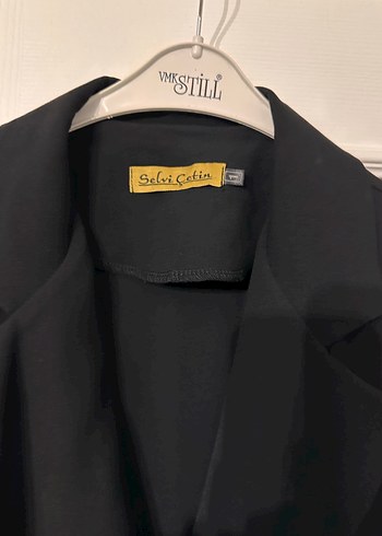 Siyah Kadın Uzun Kollu Düğmeli Takım - Görsel 6