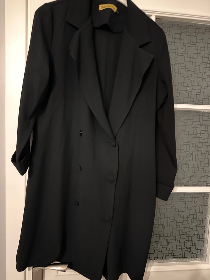 Siyah Kadın Uzun Kollu Düğmeli Takım - Görsel 2