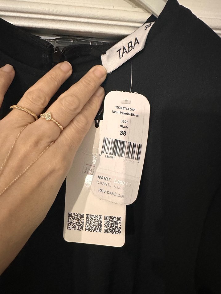 Uzun Kollu Siyah Kadın Uzun Elbise - Görsel 2