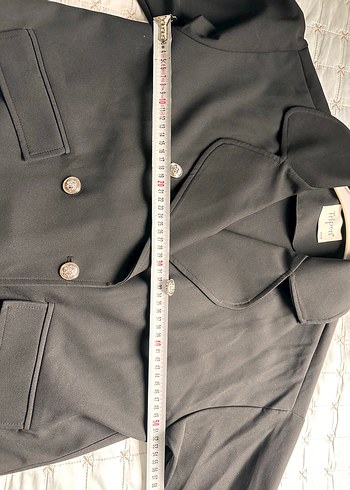 Siyah standart beden blazer ceket - Görsel 3