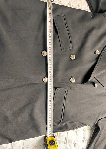 Siyah standart beden blazer ceket - Görsel 4