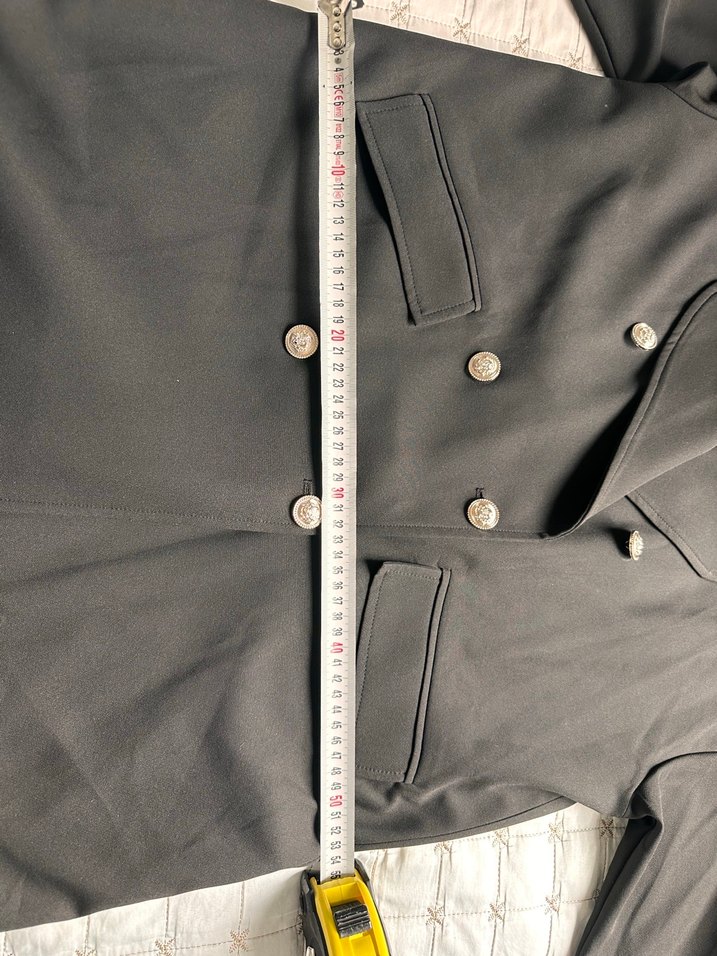 Siyah standart beden blazer ceket - Görsel 4