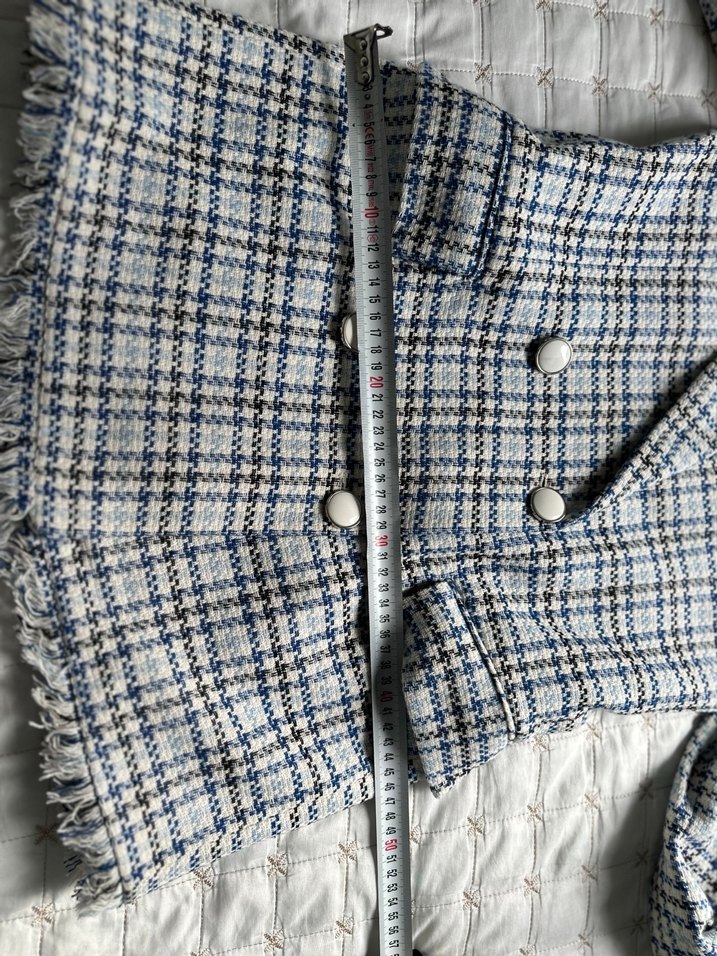 Düğmeli Tüvit Midi Blazer - Görsel 5