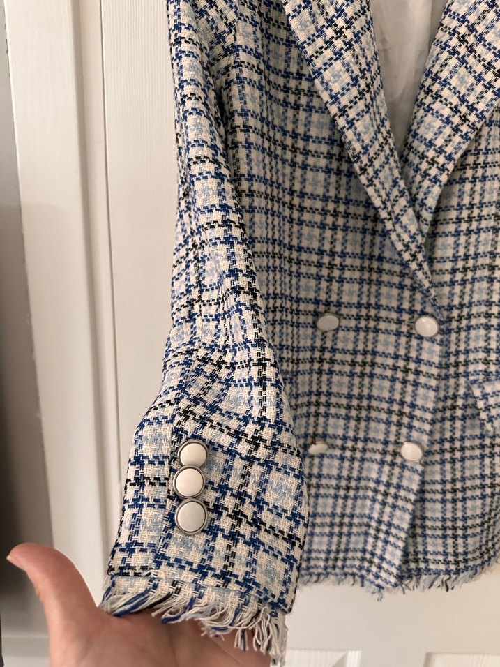 Düğmeli Tüvit Midi Blazer - Görsel 2