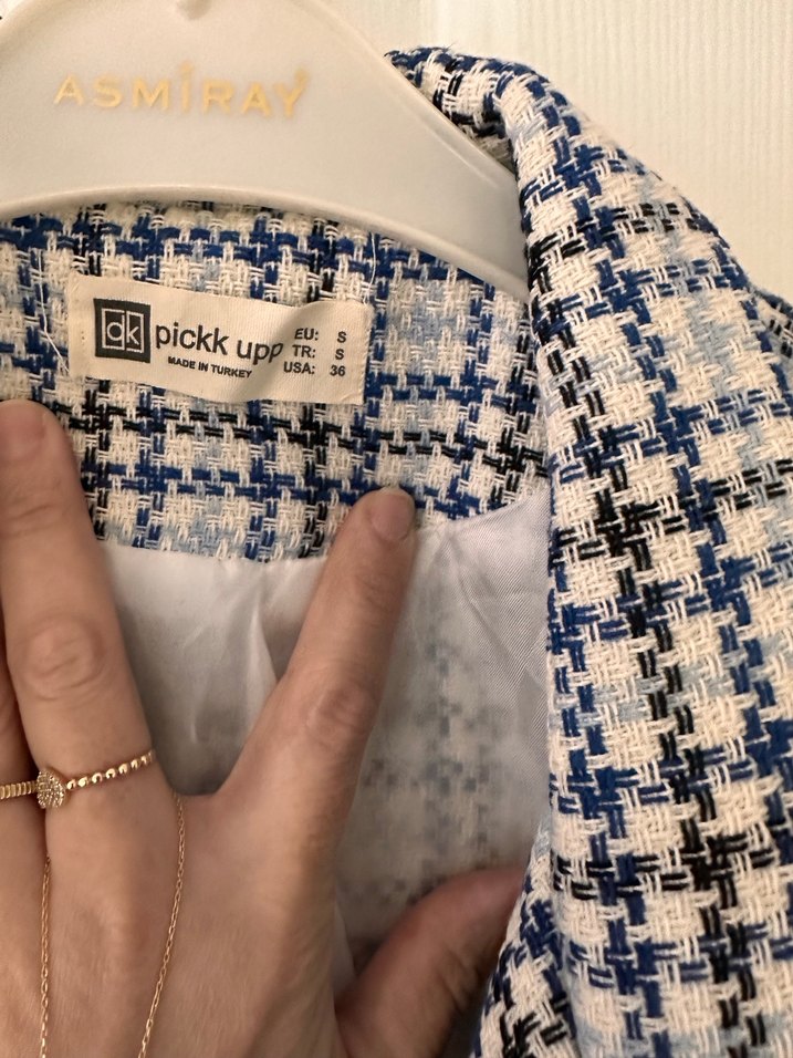 Düğmeli Tüvit Midi Blazer - Görsel 3