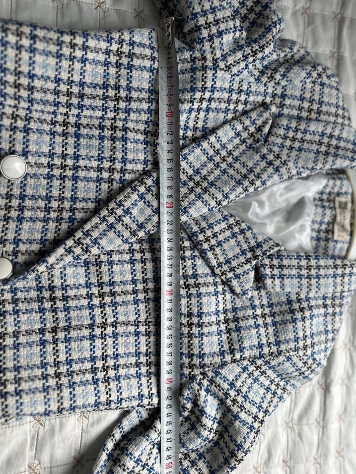 Düğmeli Tüvit Midi Blazer - Görsel 4