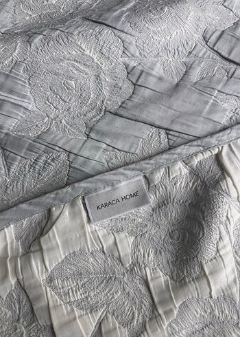 Gri Desenli Yatak Örtüsü tek kişilik 2 adet - Görsel 2