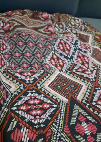 Bohem Çok Renkli Uzun Askılı Elbise - Görsel 2