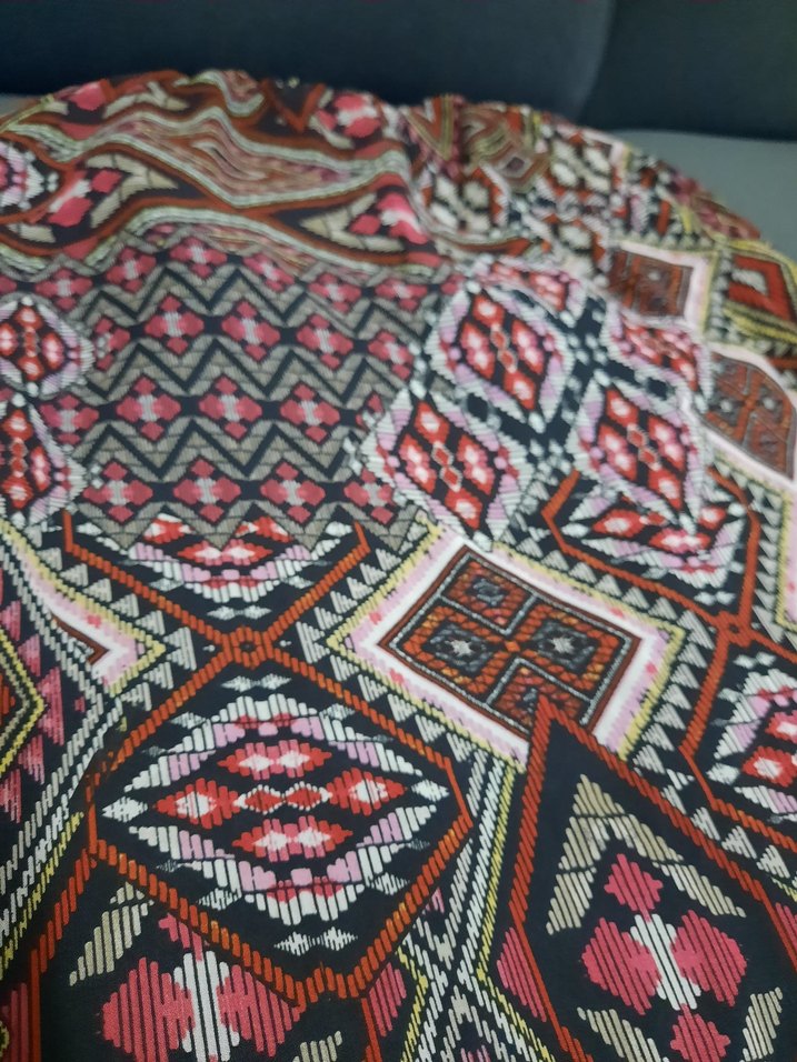 Bohem Çok Renkli Uzun Askılı Elbise - Görsel 2