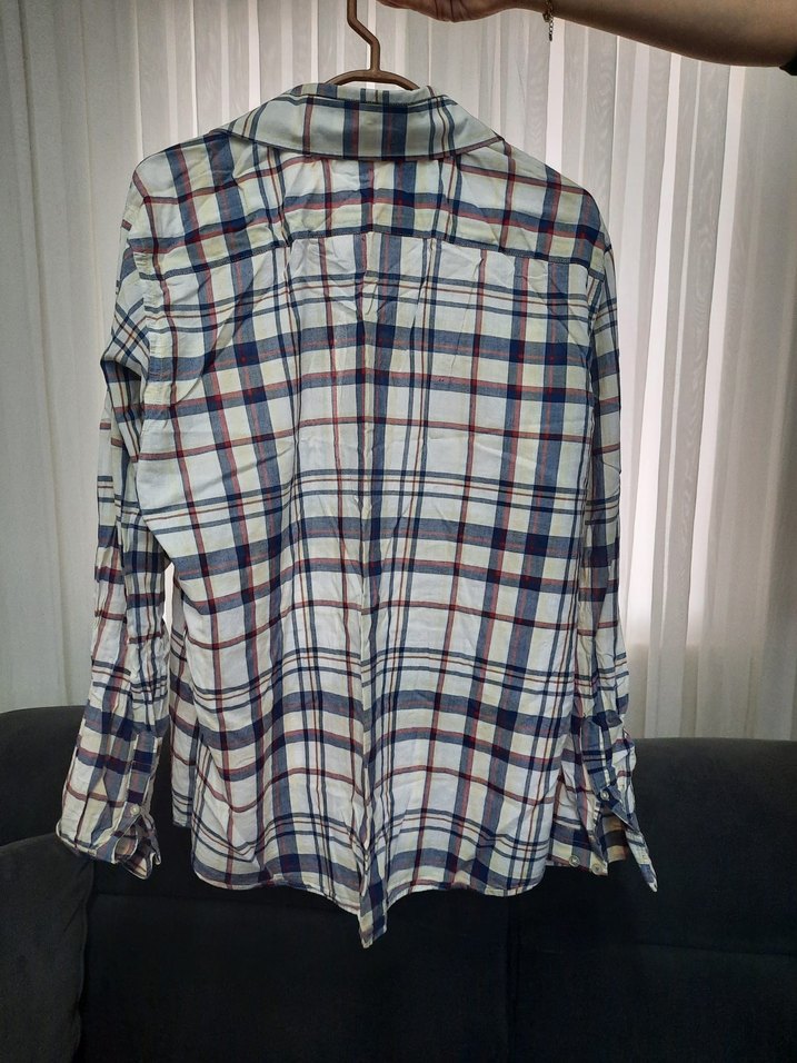 Ekoseli Pamuklu Uzun Kollu Gömlek - Görsel 2