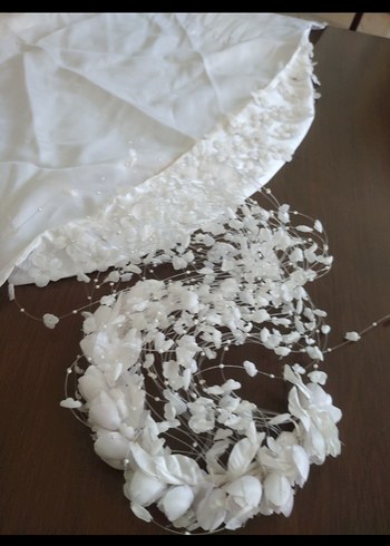 Uzun Beyaz A-Line Gelinlik - Görsel 14