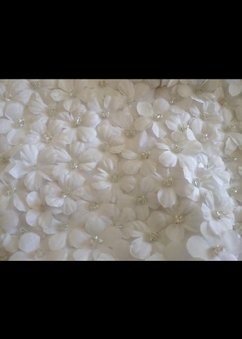 Uzun Beyaz A-Line Gelinlik - Görsel 11