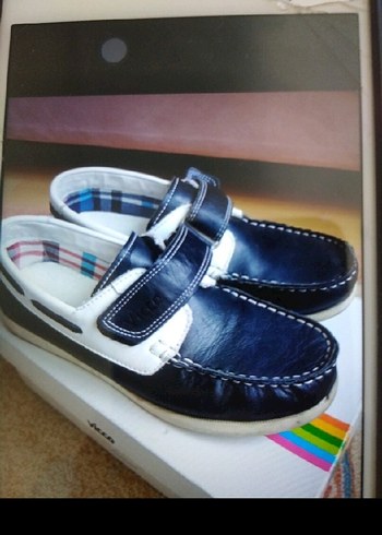 Tokalı Lacivert-Beyaz Erkek Çocuk Ayakkabısı - Görsel 2