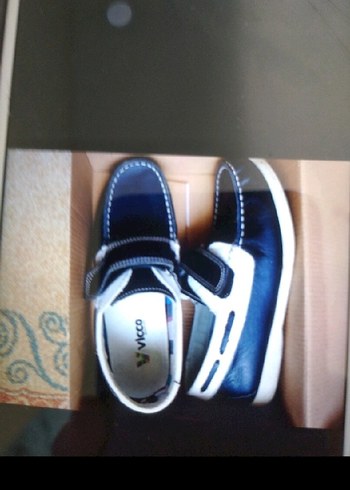 Tokalı Lacivert-Beyaz Erkek Çocuk Ayakkabısı - Görsel 3