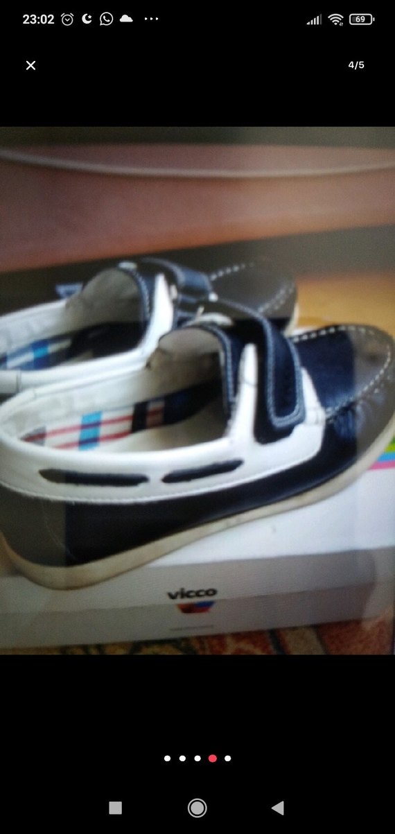 Tokalı Lacivert-Beyaz Erkek Çocuk Ayakkabısı - Görsel 5