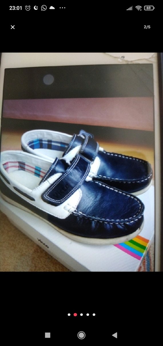 Tokalı Lacivert-Beyaz Erkek Çocuk Ayakkabısı - Görsel 2