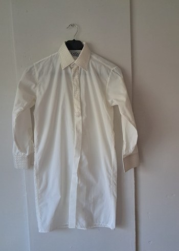 Beyaz Etnik Desenli Çocuk Kaftanı - Görsel 5