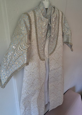 Beyaz Etnik Desenli Çocuk Kaftanı - Görsel 3