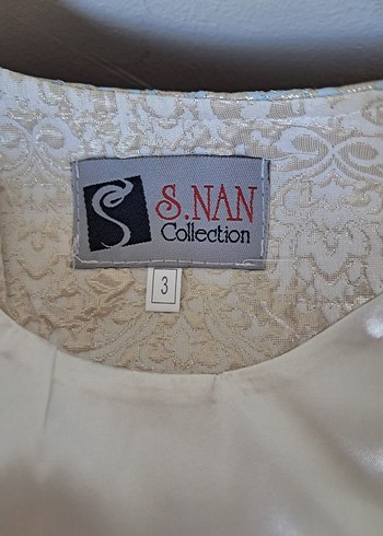 Beyaz Etnik Desenli Çocuk Kaftanı - Görsel 4