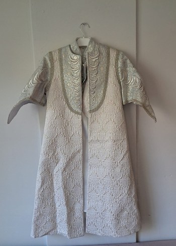 Beyaz Etnik Desenli Çocuk Kaftanı - Görsel 8