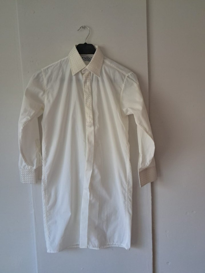 Beyaz Etnik Desenli Çocuk Kaftanı - Görsel 5