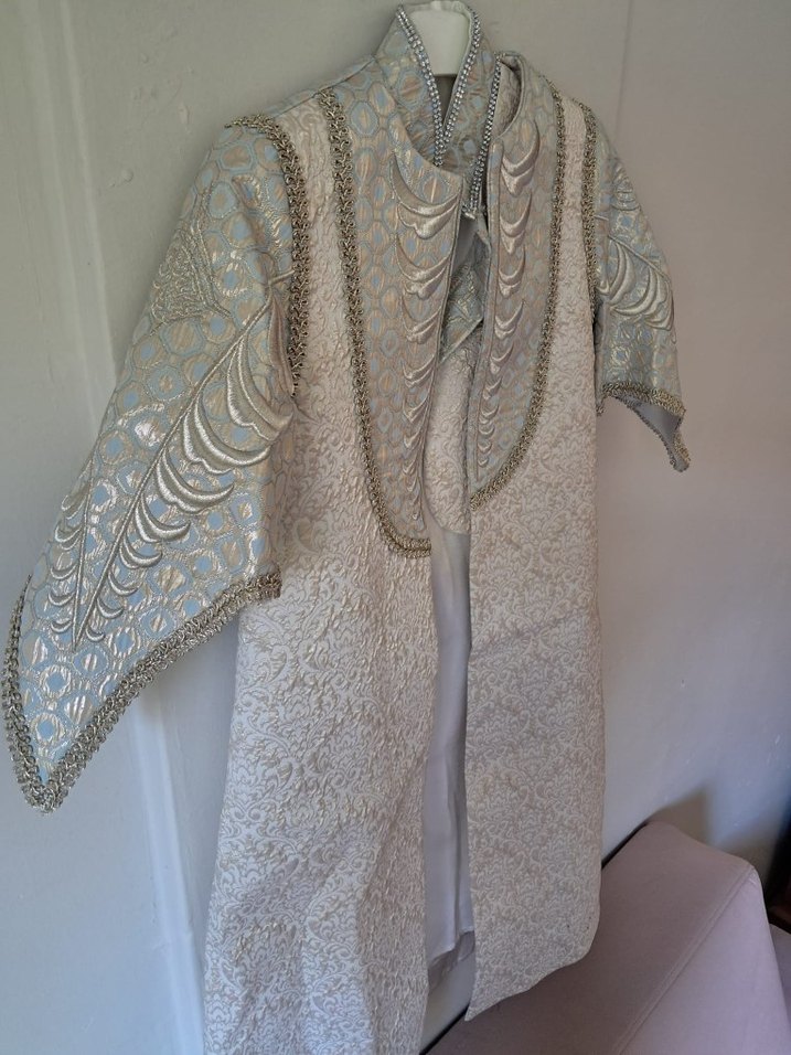 Beyaz Etnik Desenli Çocuk Kaftanı - Görsel 3