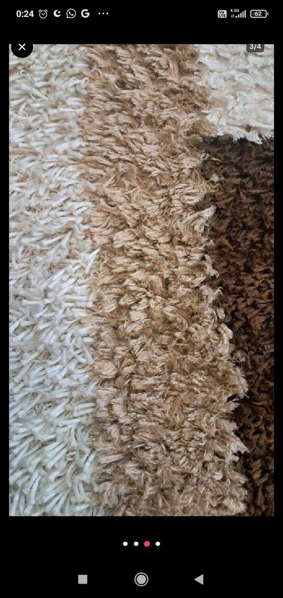 Açık Kahverengi Kareli Modern Halı - Görsel 3