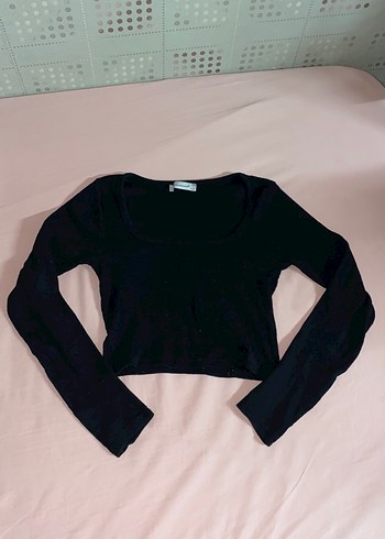 Kadın Siyah Uzun Kollu Crop - Görsel 2