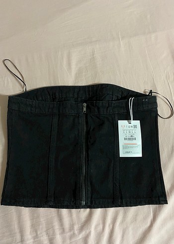 Siyah Kot Straplez Bustiyer - Görsel 5